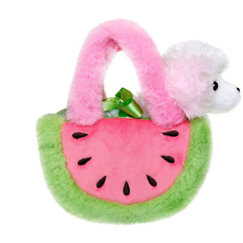 Плюшена чантичка с пудел Aurora, цветна, 18 см