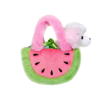 Плюшена чантичка с пудел Aurora, цветна, 18 см