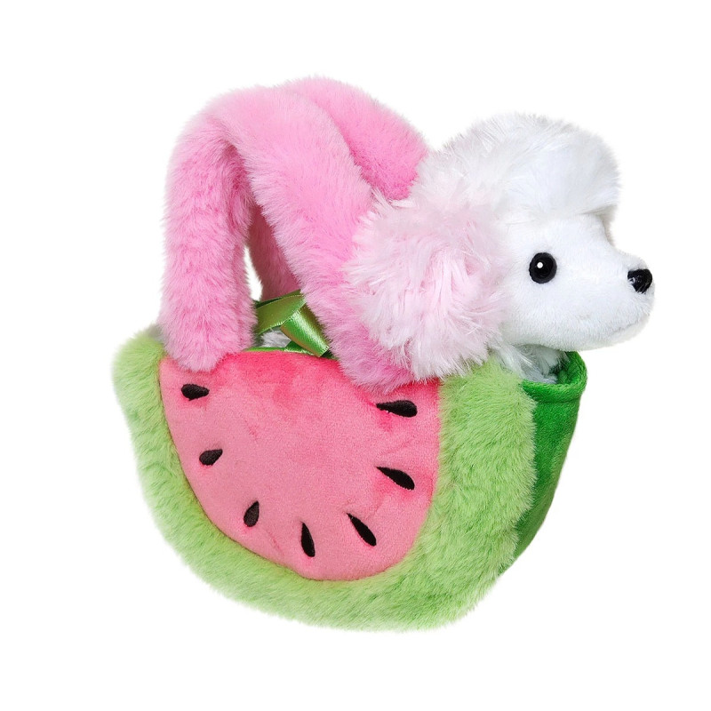 Плюшена чантичка с пудел Aurora, цветна, 18 см