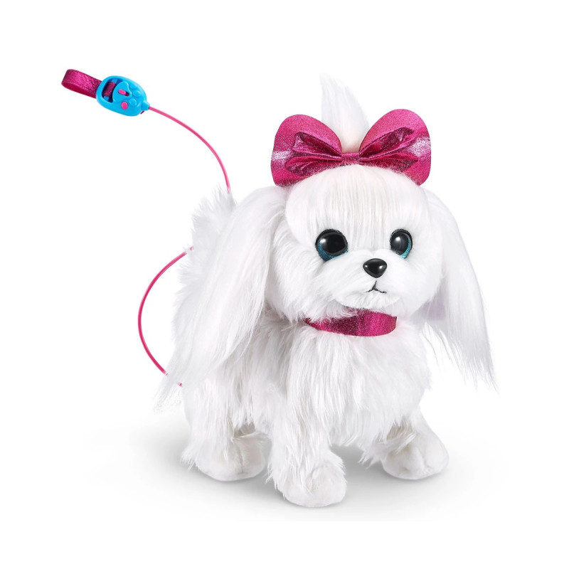 Интерактивно кученце с розова панделка и каишка