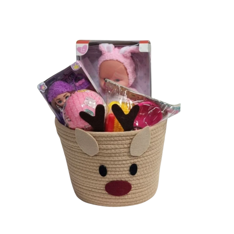 Коледна кошница за момиче с кукли