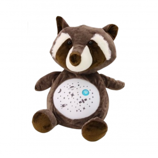 Плюшена играчка Енот с проектор и музика, кафяв, 30 см Плюшена играчка Енот с проектор и музика, кафяв, 30 см
