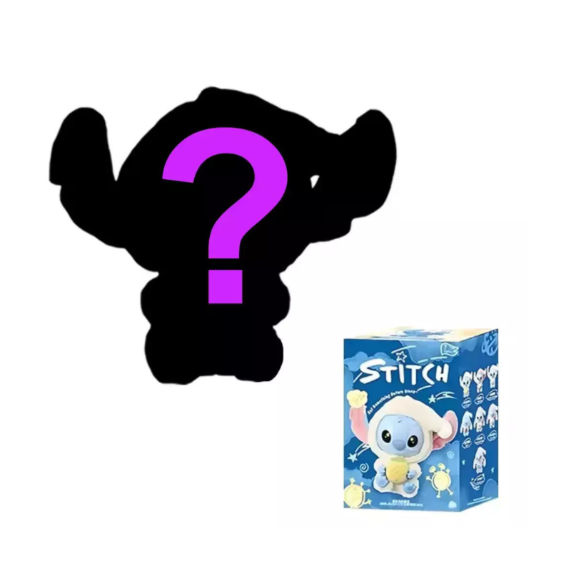 Плюшен Лабубу Стич в кутия изненада, 15 см