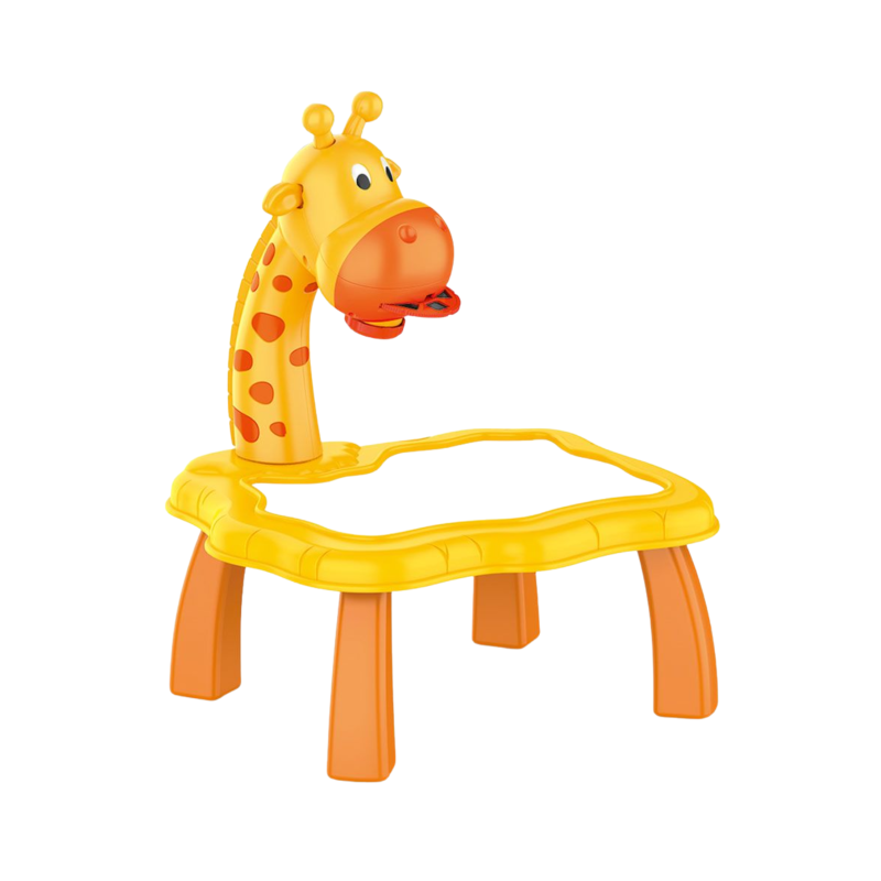 Масичка с проектор за рисуване Жълт Жираф Magical