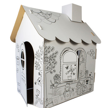 Картонена къща за оцветяване, 110 см