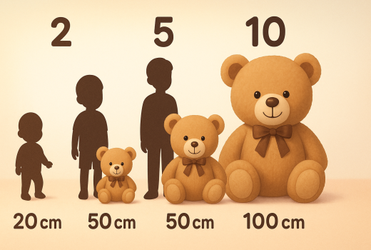 Колко голямо плюшено мече да изберем според възрастта на детето ни
