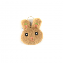 Плюшен ключодържател Зайче, кафяво, 9 см