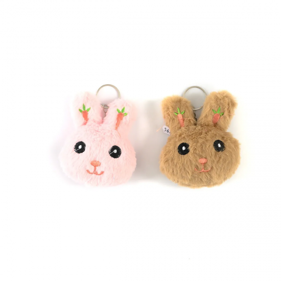 Плюшен ключодържател Зайче, кафяво, 9 см