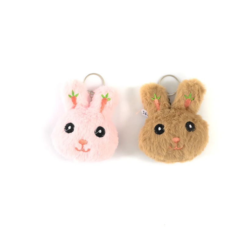 Плюшен ключодържател Зайче, кафяво, 9 см