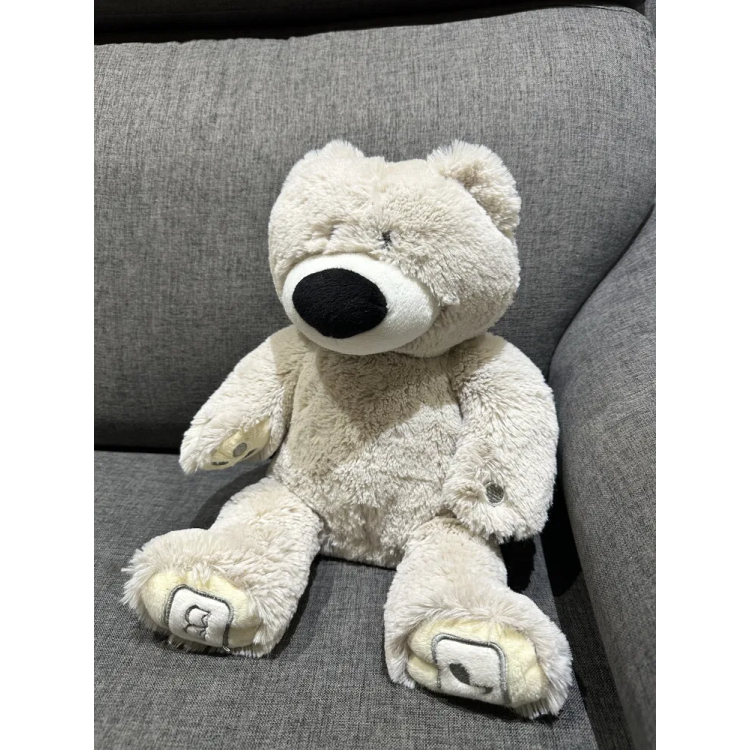 Интерактивна плюшена играчка Мечето Лу, сиво, 35 см