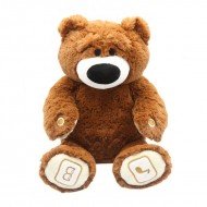 Интерактивна плюшена играчка Мечето Лу, кафяво, 35 см