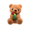 Плюшено мече с роза, кафяво, 25 см