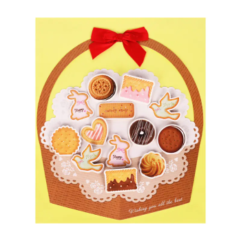 Голяма картичка Кошница с 3D мини картички 