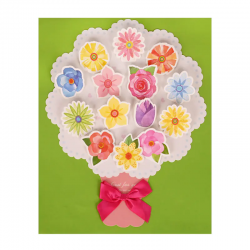 Голяма картичка Букет с 3D мини картички 