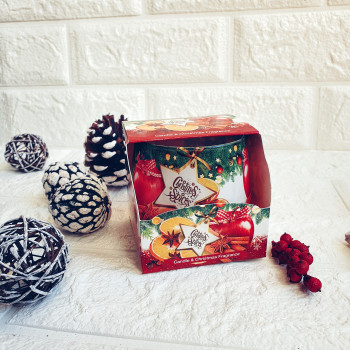 Коледна ароматна свещ в чаша Christmas spices