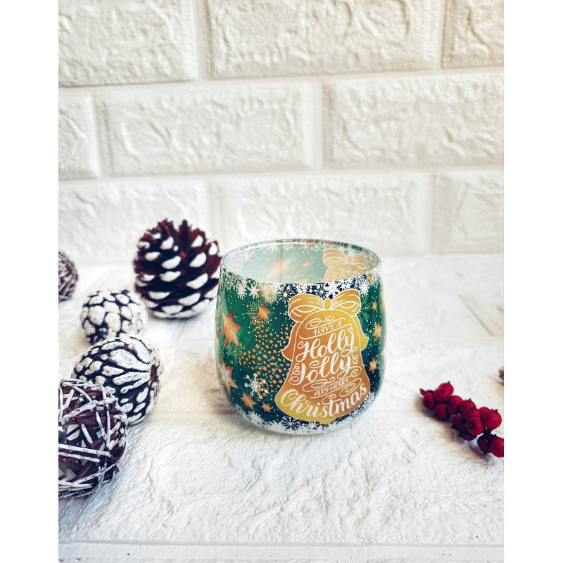 Коледна ароматна свещ в чаша Holly Jolly