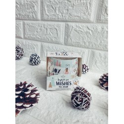 Коледна ароматна свещ в чаша Warm wishes