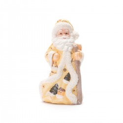 Коледен свещник-  Дядо Коледа в златисто