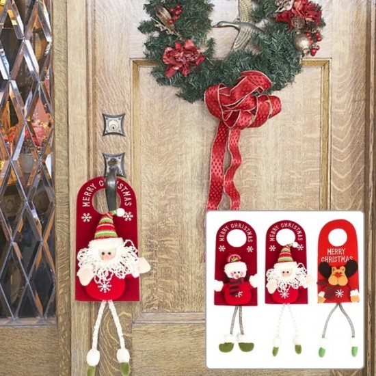 Коледна украса за врата с Дядо Коледа