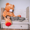Плюшен мечок супер гигант в кафяво