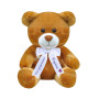 Плюшено мече с надписана панделка, кафяво, 37 см