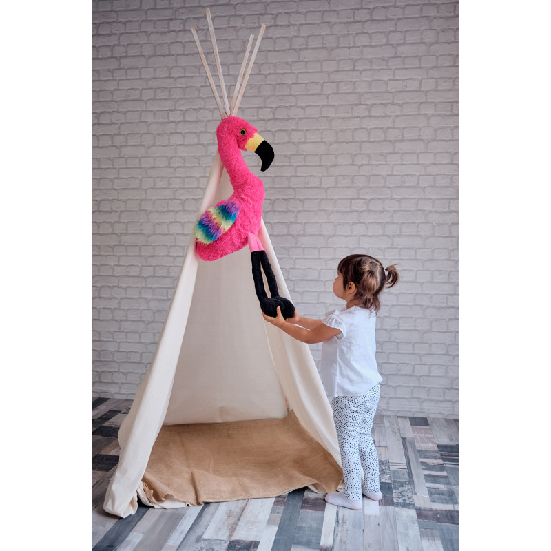 Плюшено фламинго Кали, розово, 80 см