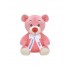 Плюшено мече с надписана панделка, розово, 15 см
