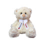 Плюшено мече Тони с надписана панделка, екрю, 25 см