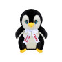 Плюшен пингвин с коледна песен и надписана панделка, 28 см