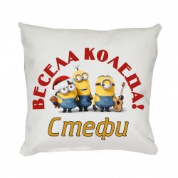 Коледна възглавничка Весела Коледа, 30 см Коледна възглавничка Весела Коледа, 30 см