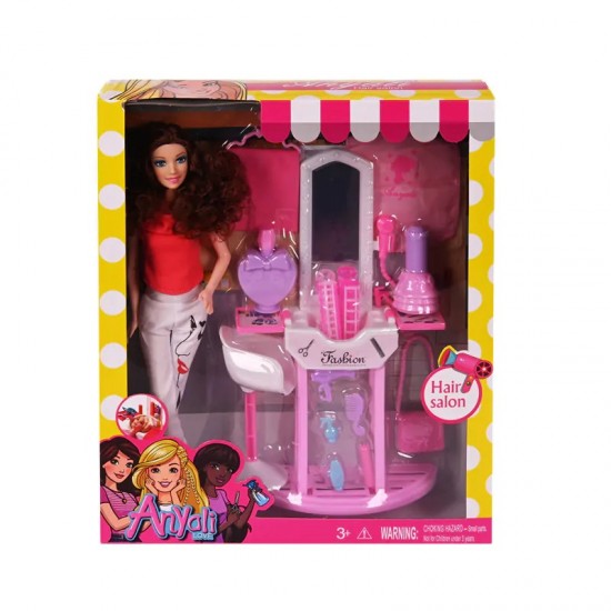 Кукла с фризьорски салон и аксесоари