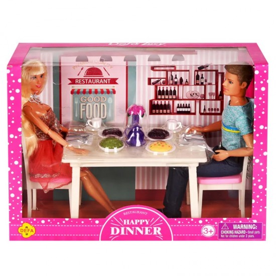 Семейство кукли - Defa Lucy с маса, прибори и аксесоари