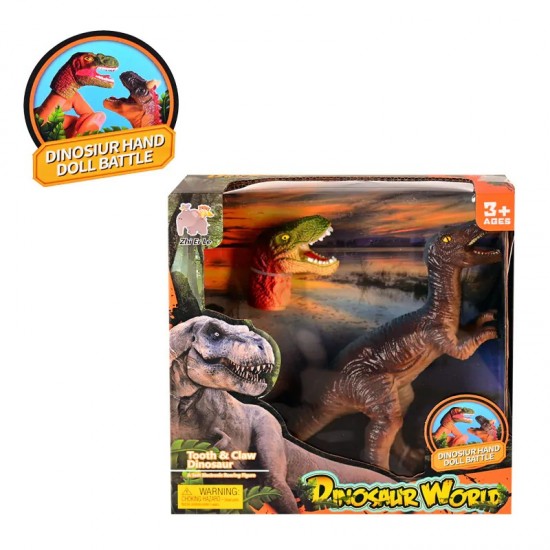 Динозавър с фигурка за пръсти