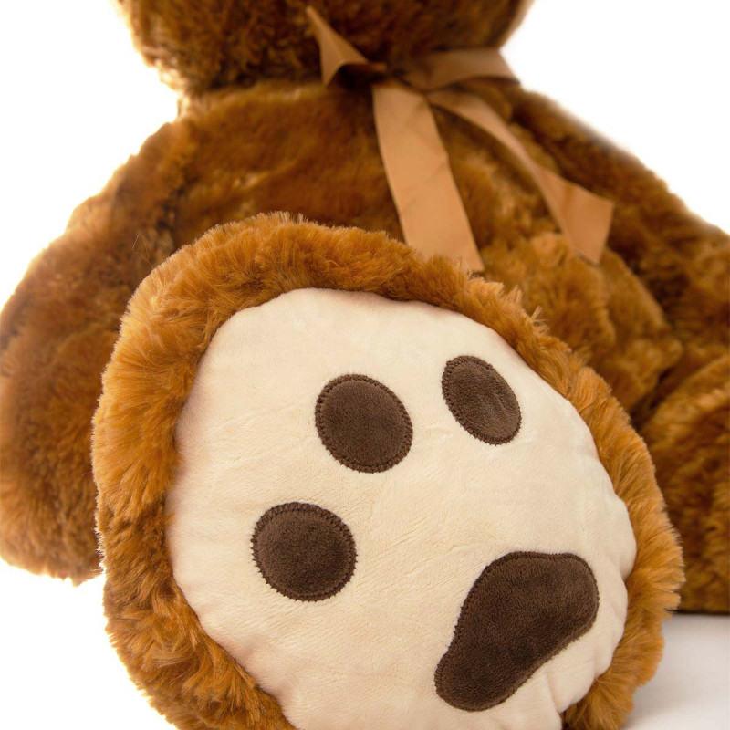 Плюшено мече гигант с кафява панделка, кафяво, 100 см