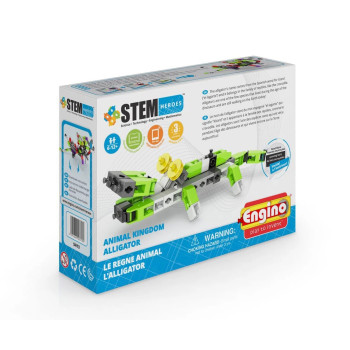 Детски конструктор Енджино СТЕМ - Герой алигатор
