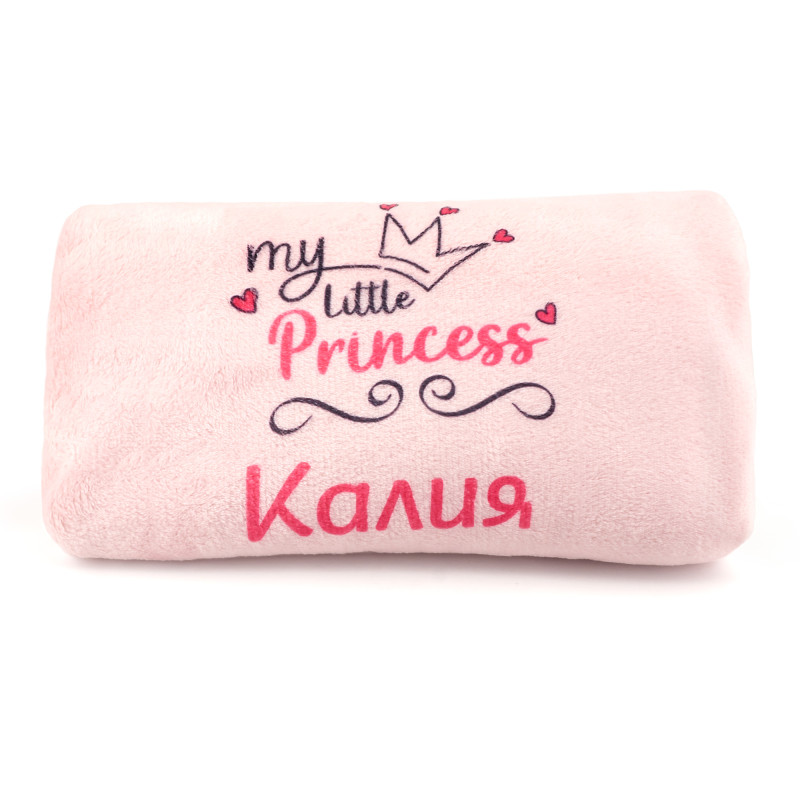 Плюшена възглавница прасенце и одеалце с надпис, 40 см