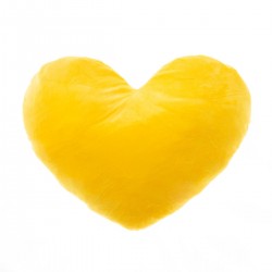 Плюшено сърце в жълто