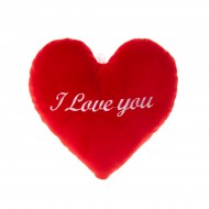 Плюшено сърце "I Love you" в червено