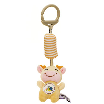 Бебешка дрънкалка за закачане с кравичка, 23 см 