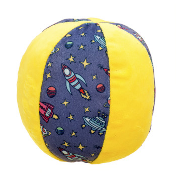 Плюшена бебешка топка с дрънкалка Космос