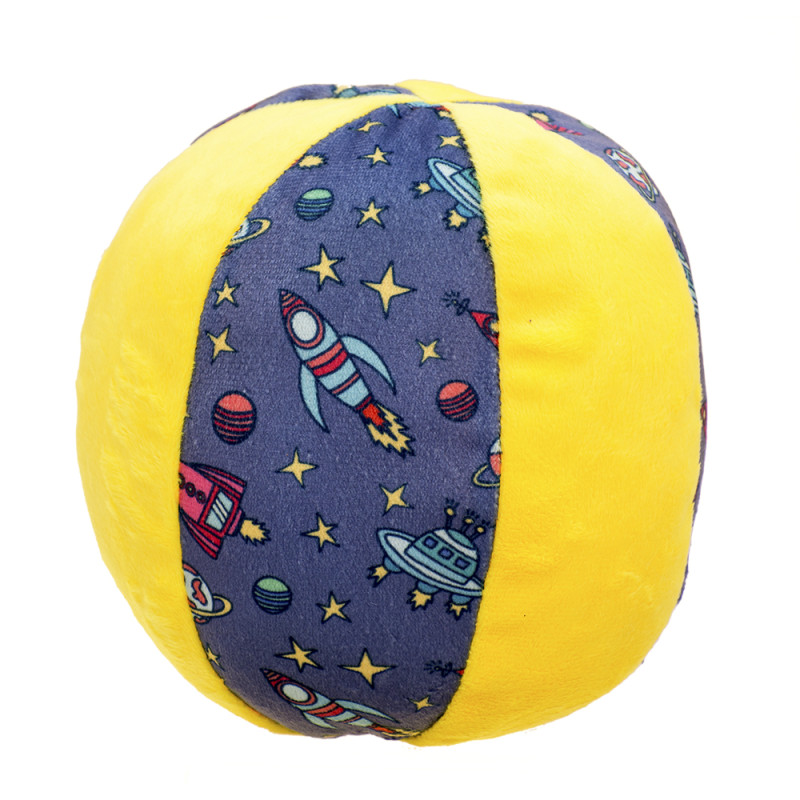 Плюшена бебешка топка с дрънкалка Космос