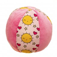 Плюшена бебешка топка с дрънкалка Слънце