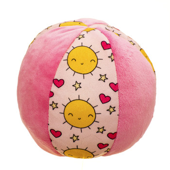 Плюшена бебешка топка с дрънкалка Слънце