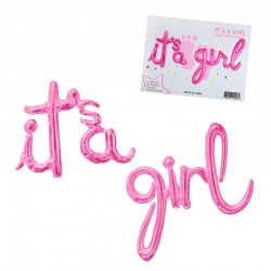 Балони надпис "It's a Girl" /розов/