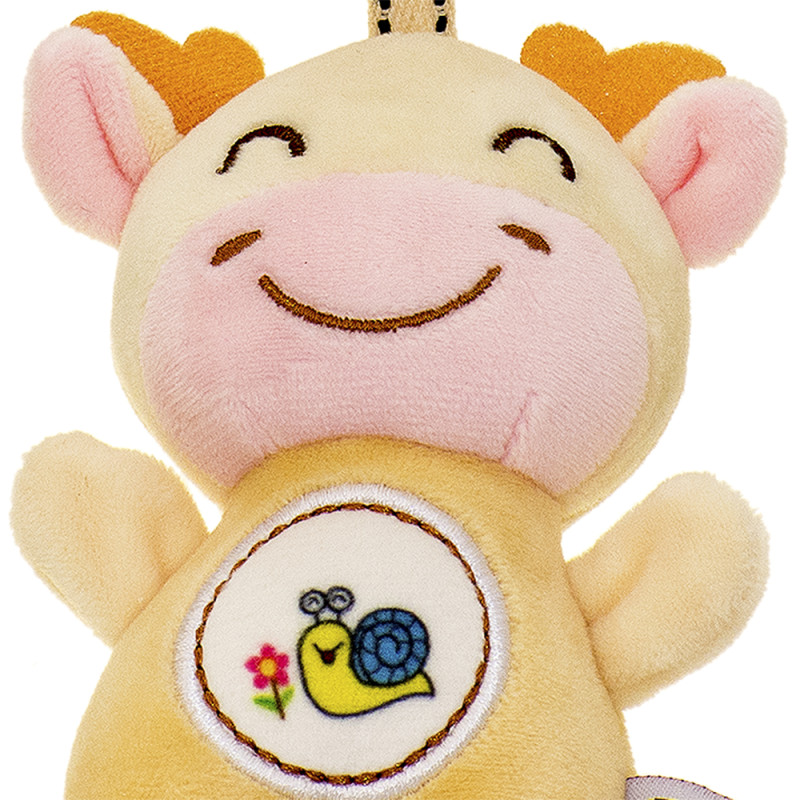 Бебешка дрънкалка за закачане с кравичка, 23 см 