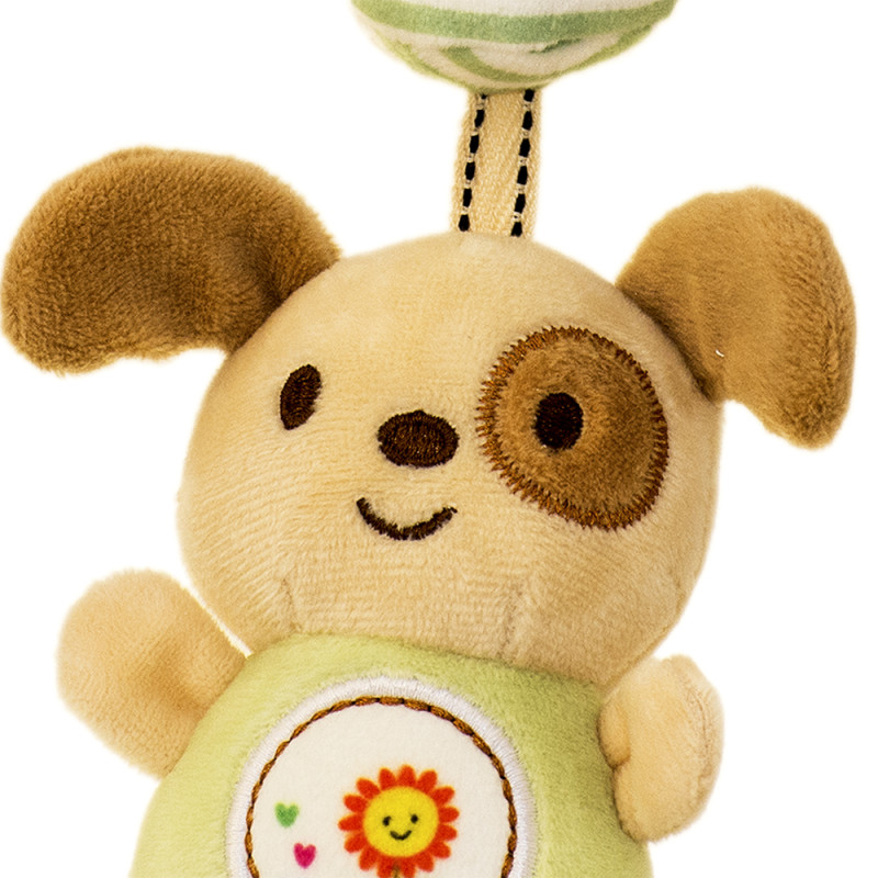 Бебешка дрънкалка за закачане с кученце, 23 см