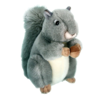 Плюшена катеричка Aurora, сива, 25 см