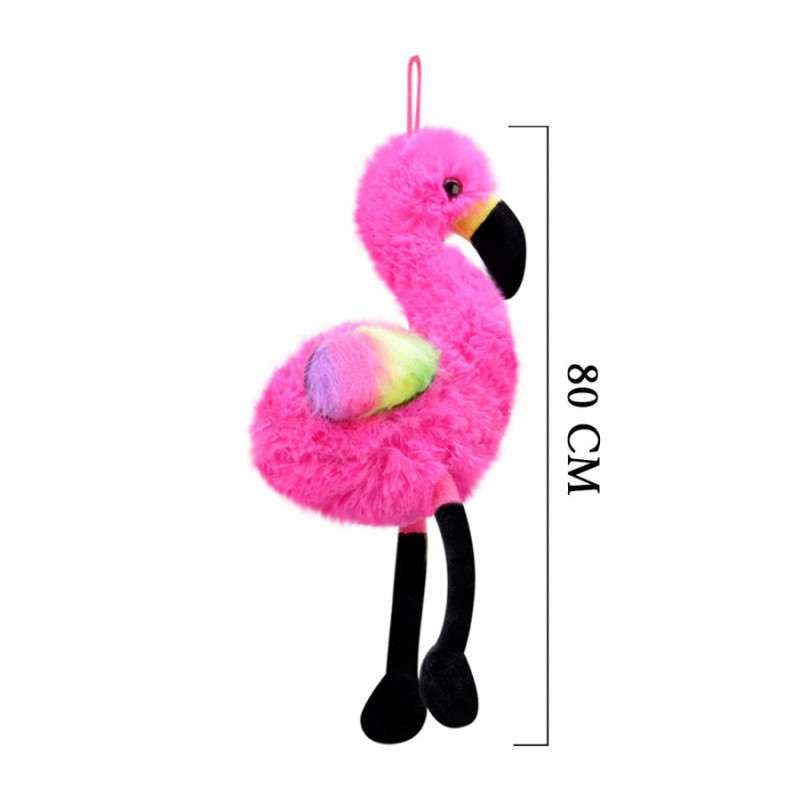 Плюшено фламинго Кали, розово, 80 см