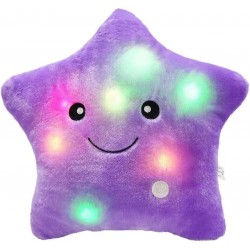 Плюшена звездичка с LED светлини в лилаво
