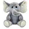 Плюшен слон със сини очи, сив, 30 см